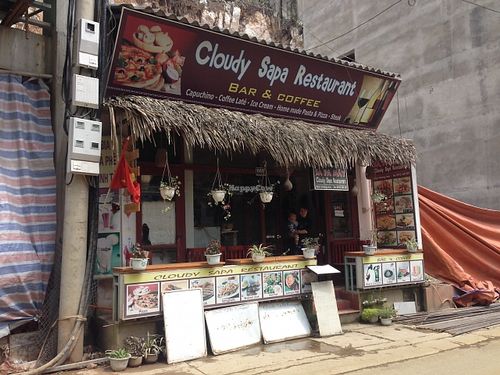 Restaurant front to the street at Cloudy Sapa Restaurant in Sapa