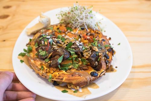 If you have never tried a vegan omelette. Maybe you should do that. Packed with nutrition and super delicious!

Menu changes every  2-3 months. at EGG - Kanavaranta in Helsinki