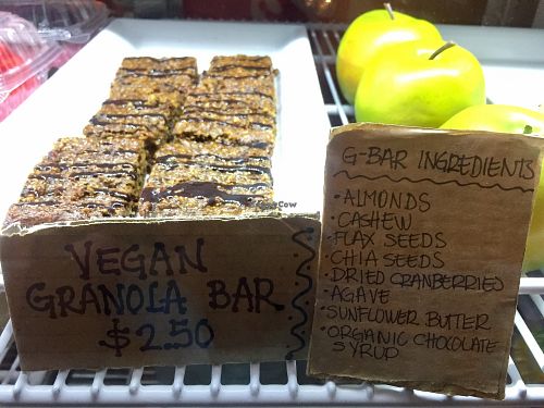 Vegan granola bars at Frida's Cafe in Hammond