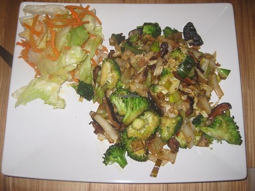 Vegan stirfry at AMA Tibetan restaurant in Prague