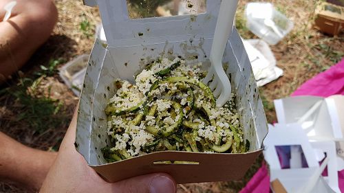 Zucchini salad at Dall'Albero in Rome