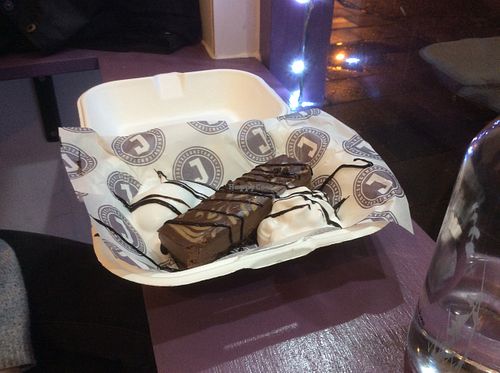 Salted Caramel and Chocolate Cheesecake at Jake's Vegan Steaks in North London