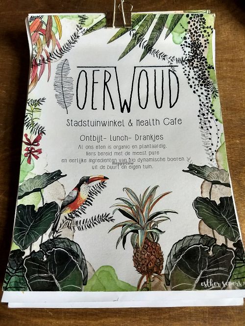 Menu cover  at Oerwoud in Den Bosch