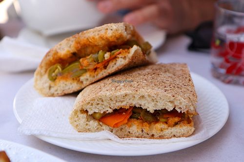 vegetable sandwich at Sofia in Chefchaouen