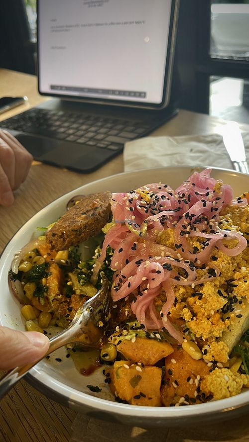 Breakfast scrambleed eggs  at Turf in Vancouver