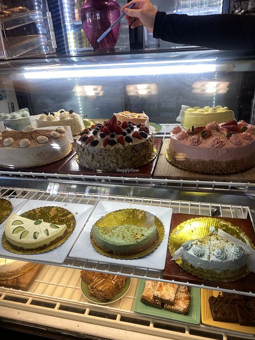 Dessert Case with Kind Gal Letting Me Know Each Flavor 💕  at The Grain Cafe in Long Beach