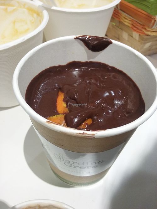 Hot chocolate at Giardino Di Greta in Bologna