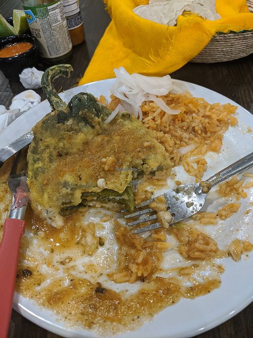 Chille Relleno at El Vegano in Guadalajara