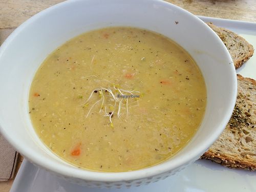 Lentil soup at Green Table Cafe in Los Angeles