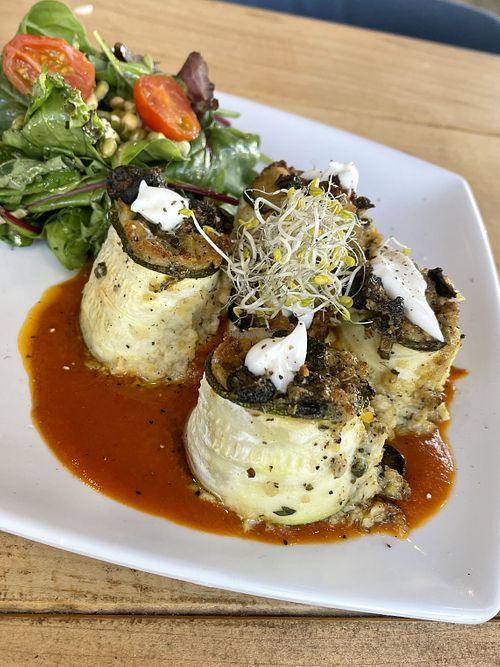 Zucchini rolls   at Green Table Cafe in Los Angeles