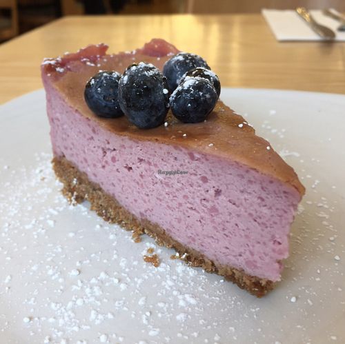 blueberry vegan cheesecake  at Our Kitchen  in Liverpool