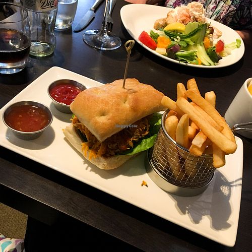 vegan burger at Kisa's in Perth