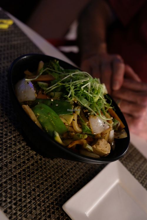 Veggie Udon Bowl at Sunrice in Quepos