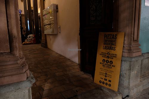 Entrance at La Matatena Pizzeria in Oaxaca