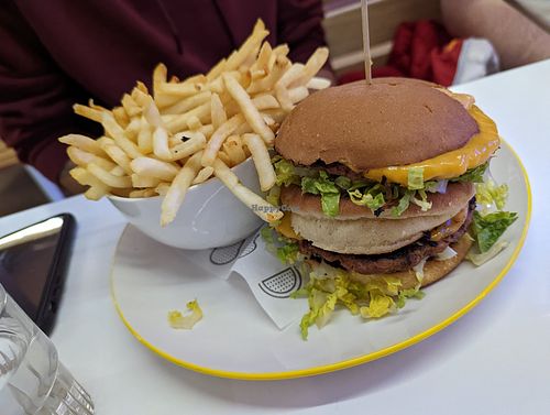 A burger at Veg Bar in North Hobart