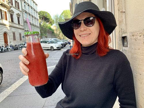 blackberry bliss juice / smoothie at Milano Caffe in Rome