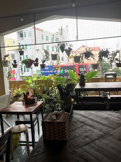 View from the terrace  at Ans Vegetarian Cuisine  in Da Nang