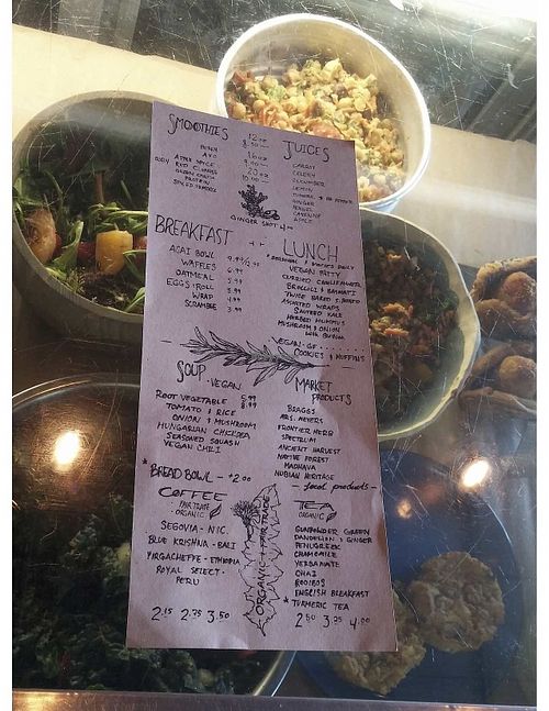 menu and case items at The Golden Sparrow in Bayport