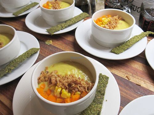 Creamy Corn Soup at Green & Vegan - Pop-Up in Cape Town