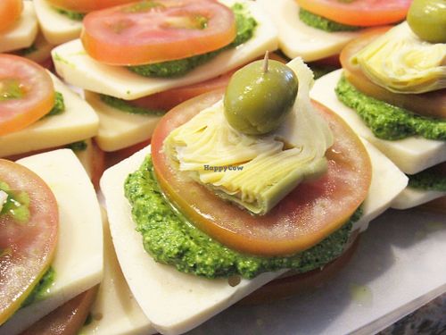 Tomato, Basil and Moxarella Stacks at Green & Vegan - Pop-Up in Cape Town