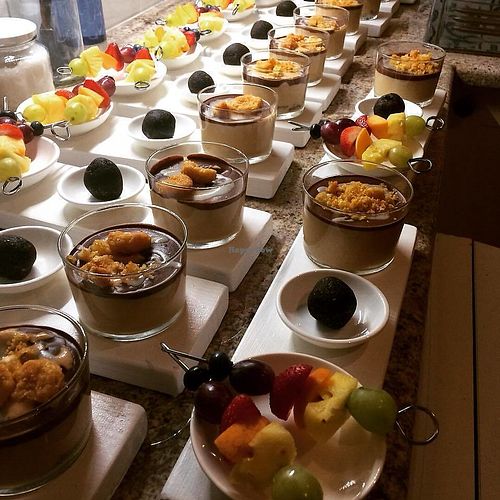 Trio of Desserts
Peanut Butter Choclate Mousse
Chia Date Truffle
Unicorn Fruit Skewers at Green & Vegan - Pop-Up in Cape Town