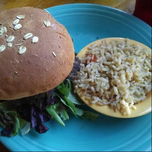 black bean burger at Hobbit Cafe in Houston