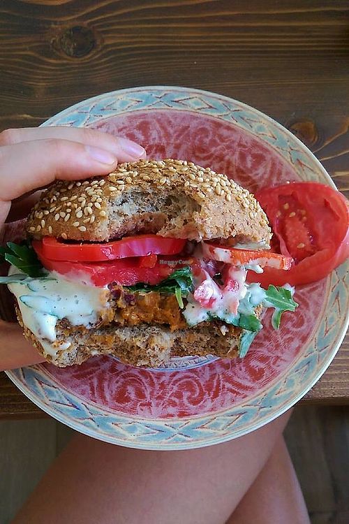 Vegan burger at Urban Picnic in Petrich