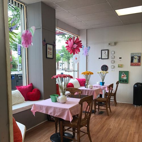 seating area  at Beverly's Pastry Shop in Pottstown