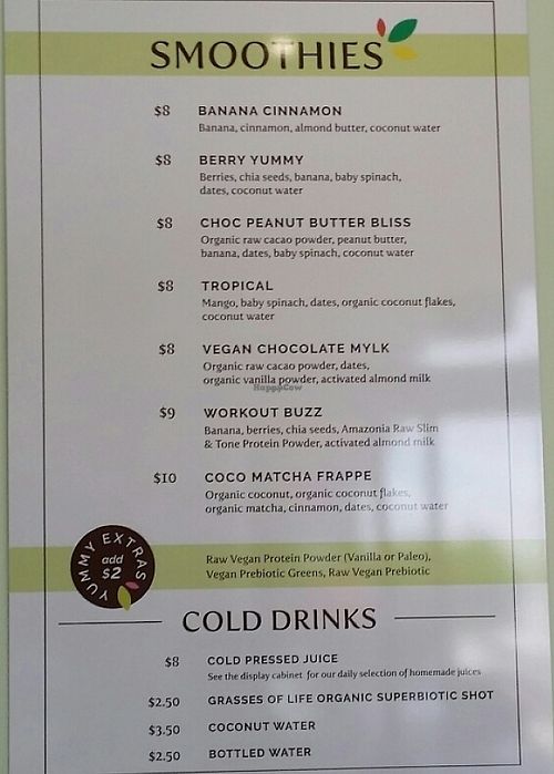 wall menu 2 at Yummy Goodness in Nundah