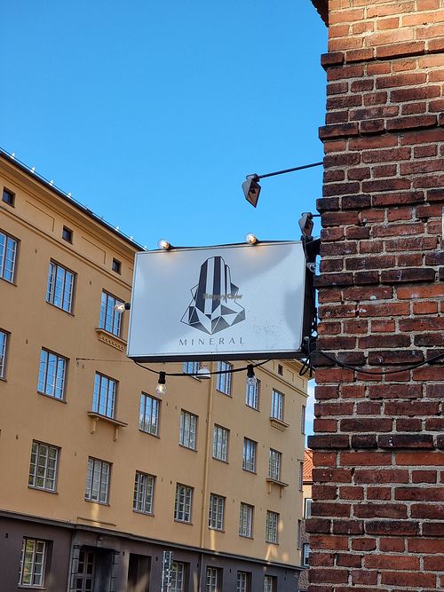 The logo at Mineral in Malmo