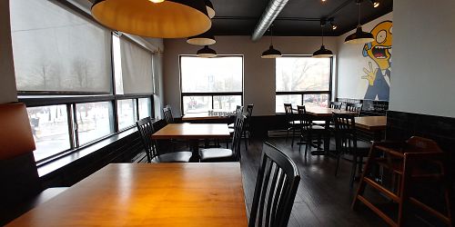 Right of FUBAR entrance door, overlooking street at FuBar at Apiecalypse Now in Toronto