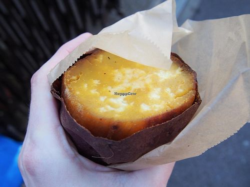 Warm roasted sweet potatoe. at Mitsu Mitsu in Kyoto