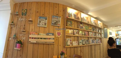 Book shelf at World Food Barn in Paris