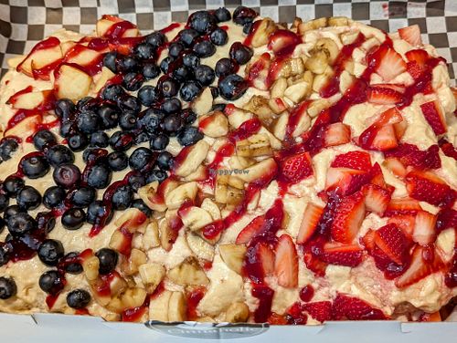 Cinnacake with every fruit topping available! at Cinnaholic in Meridian
