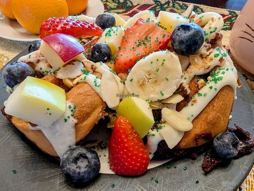 A Slice of Cinnamon Wreath at Cinnaholic in Meridian