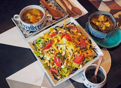 - Vegetarian food 
- Menu changing daily
- Healthy smoothies
- Coffee (Italian and traditional Vietnamese)
- Relax Tea set
- Nutritious bean milks at The Organik Kitchen Saigon in Ho Chi Minh City