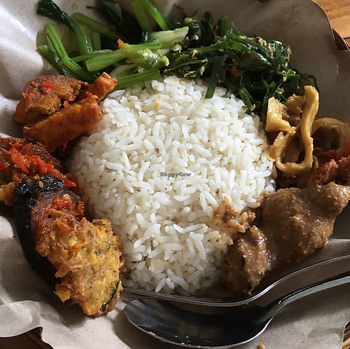 Nasi campur 15 000 at Rama Vegetarian in Ubud