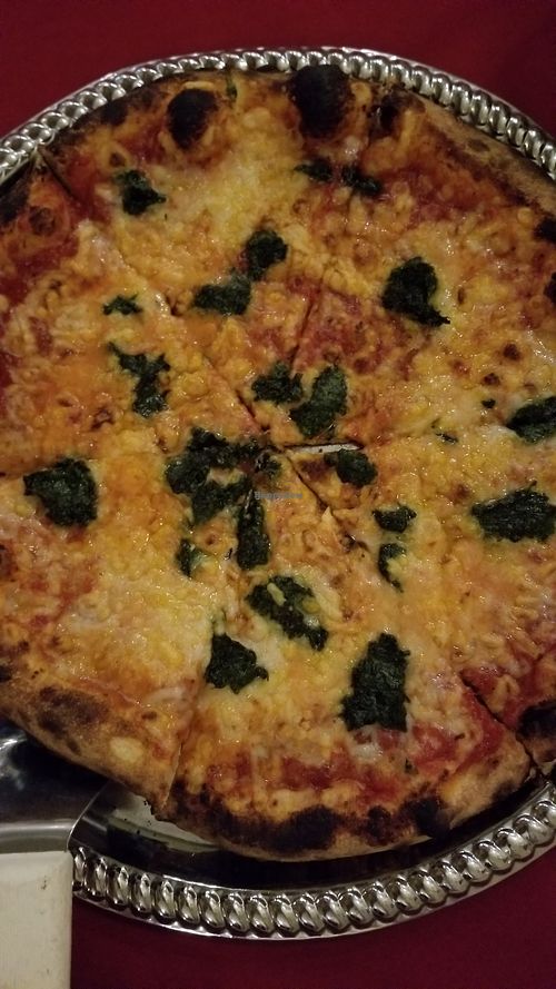 Vegan "Tracy" pizza at Pazzo Wood Fired Pizza in Wading River