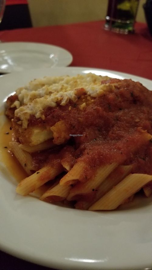 Vegan tofu Parmigian at Pazzo Wood Fired Pizza in Wading River