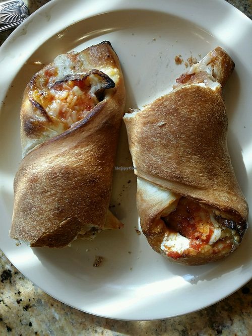 eggplant Stromboli  at Pazzo Wood Fired Pizza in Wading River