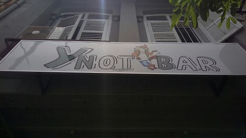 sign outside at Y Not in Penang