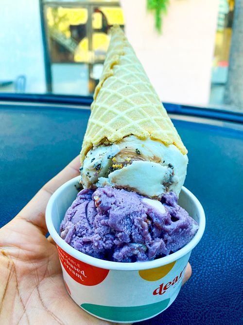 Ube / Cheesecake In A Cone  at Dear Bella Creamery in Hollywood
