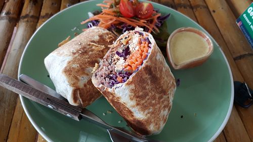 Breakfast burrito at Pure Vegan Heaven in Koh Phangan