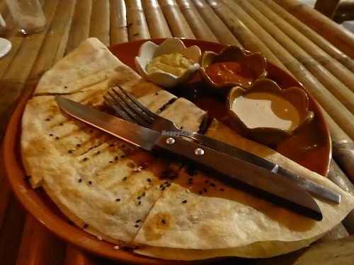 Quesadillas at Pure Vegan Heaven in Koh Phangan