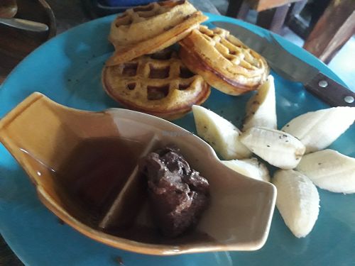 Delicious waffles at Pure Vegan Heaven in Koh Phangan