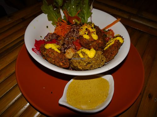 Falafel bowl at Pure Vegan Heaven in Koh Phangan