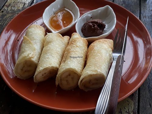 Banana fritters at Pure Vegan Heaven in Koh Phangan