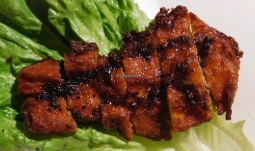 Vegan char siu at Loving Hut 愛家 - KITEC in Kowloon