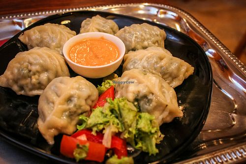 momos with spinach and tofu at Momos in Prague