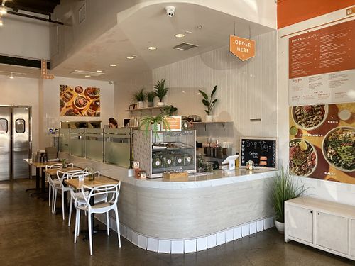 Service counter   at Vibe Organic Kitchen & Juice in Newport Beach